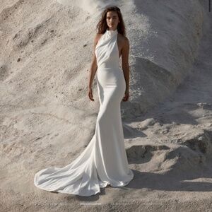 Ivory halter dress